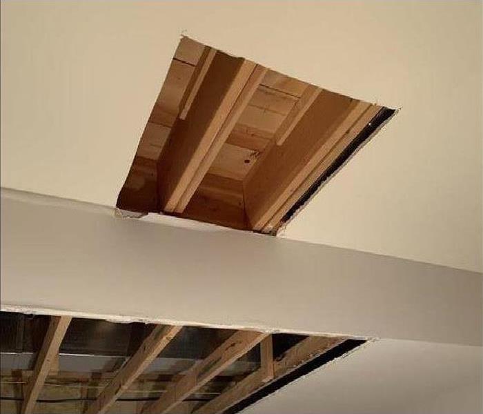 storm caused ceiling to collapse